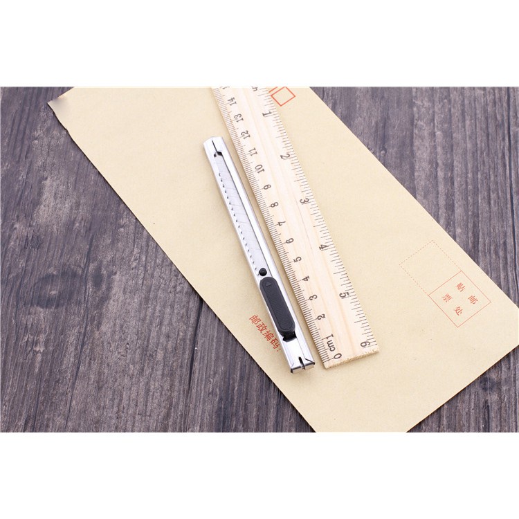 Dao Rọc Giấy, Cắt Giấy Văn Phòng Vỏ Kim Loại - Lưỡi Dao Thép Siêu Sắc