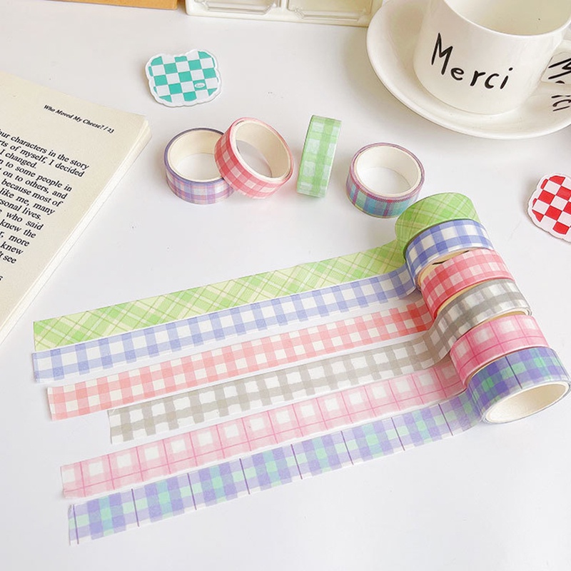 Cuộn Băng Keo Nhiều Màu Sắc Dùng Trang Trí Sổ Tay DIY