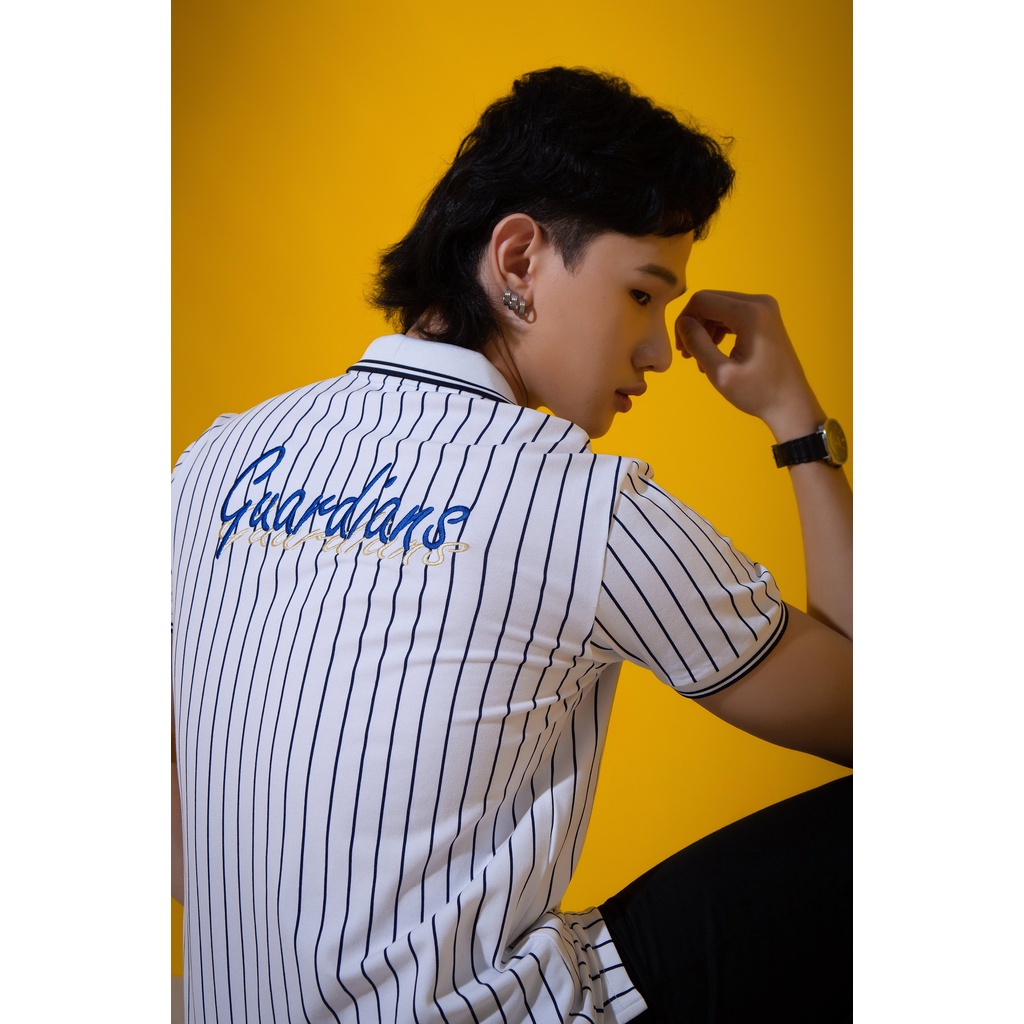 Áo Polo nam phối dọc GUARDIAN vải cá sấu Cotton, chuẩn form, thiết kế theo phong cách sang trọng lịch lãm AREMI APL0004 | BigBuy360 - bigbuy360.vn