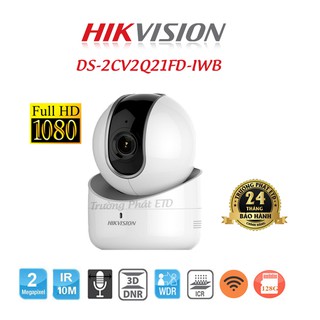 Camera ip robot hồng ngoại wifi 2.0 megapixel hikvision ds-2cv2q21fd-iwb - hàng chính hãng
