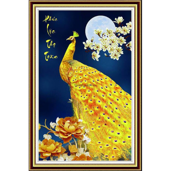 TRANH ĐÍNH ĐÁ PHÚC LỘC THỌ TOÀN VS330 (76X50)