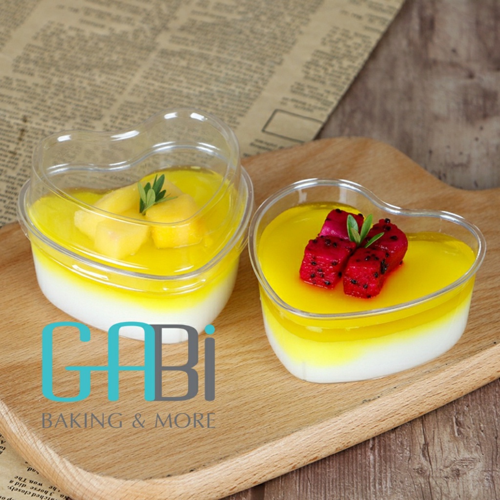 Set 50 hộp nhựa cứng vuông/tim đựng bánh