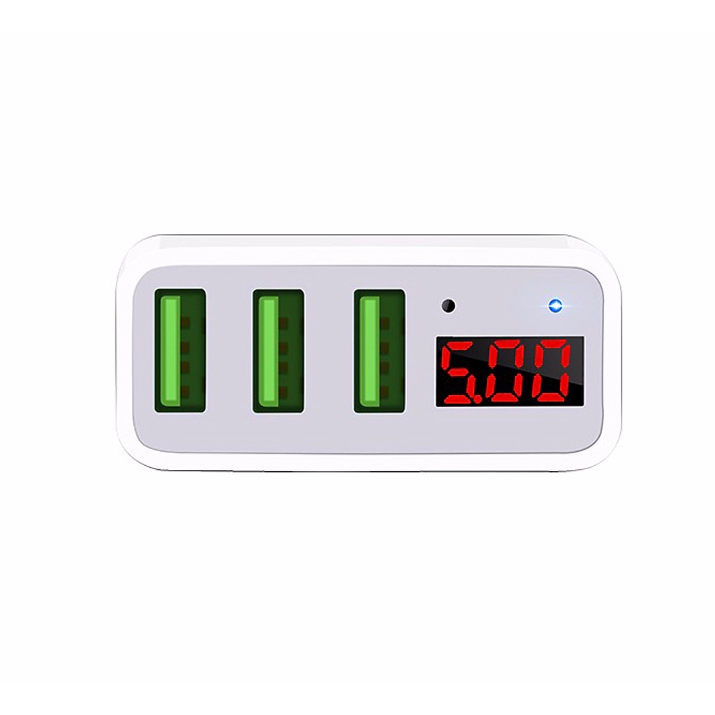 Củ Sạc Hoco C15 3 Cổng, Cốc Sạc Nhanh Báo Led Siêu Bền Bảo Hành 1 Năm