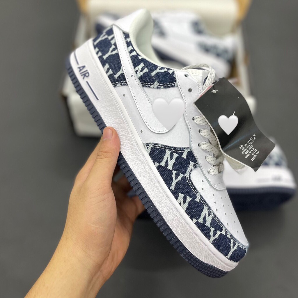 Giày Sneaker AF1 Ny Đậm Giày Thể Thao Nam Nữ Thấp Cổ Full Phụ Kiện