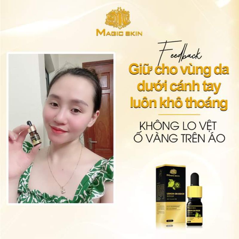 Tinh chất khử mùi cơ thể Lemon De-odor Magic Skin bảo vệ cơ thể suốt 72h