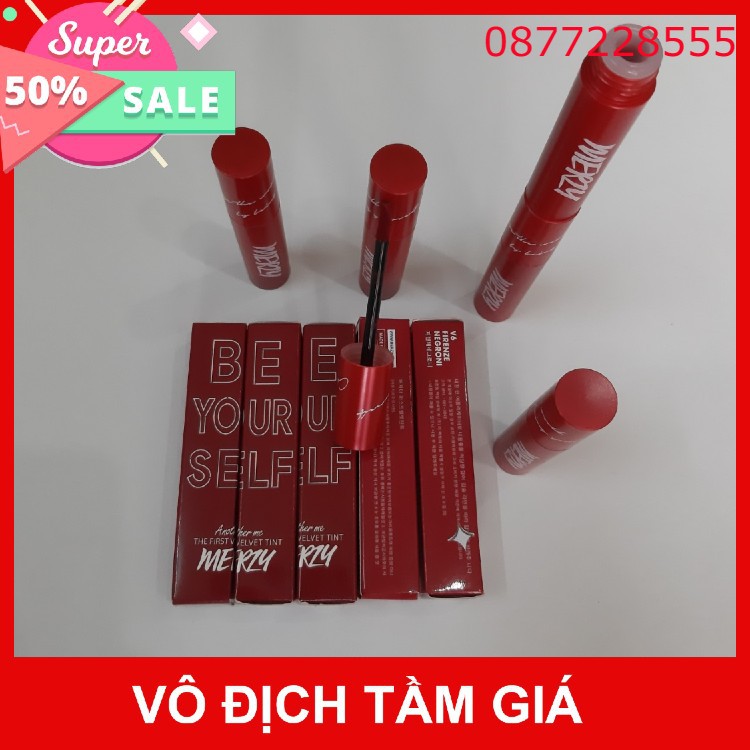 [New.V6 CÓ SẴN] Son kem lì Merzy The First Velvet Tint (Vỏ Đỏ)