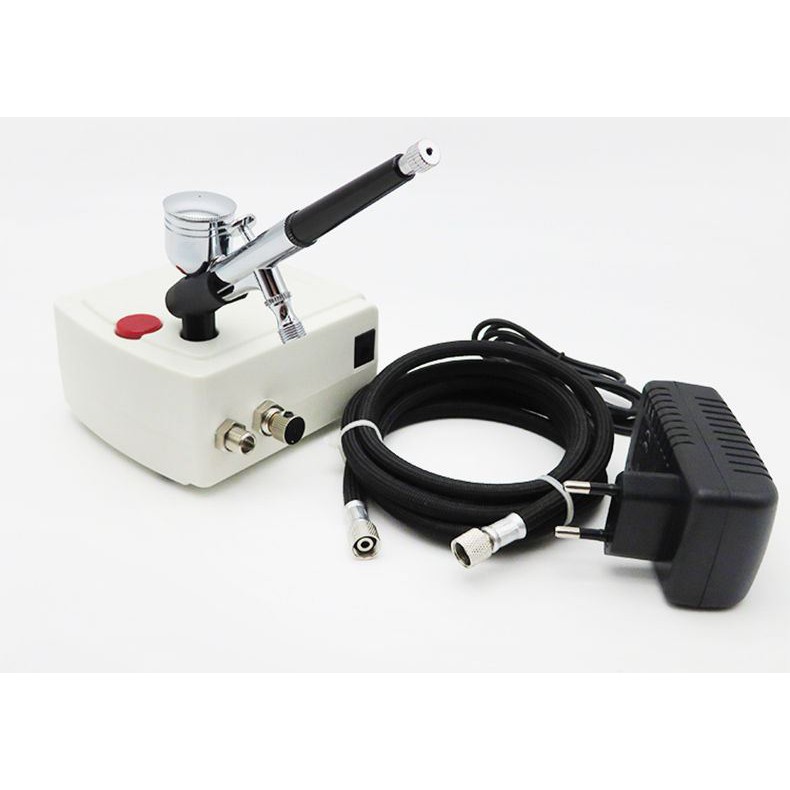 Trọn bộ súng phun sơn Airbrush HD 130 kèm máy nén khí mini
