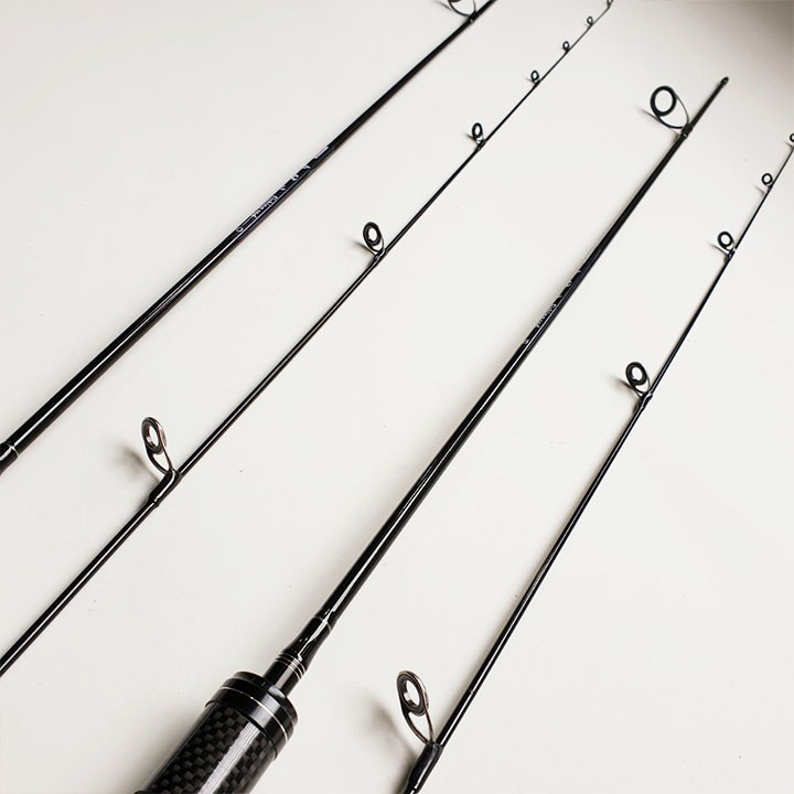 Bộ cần câu Carbon Titanium lure UL máy ngang