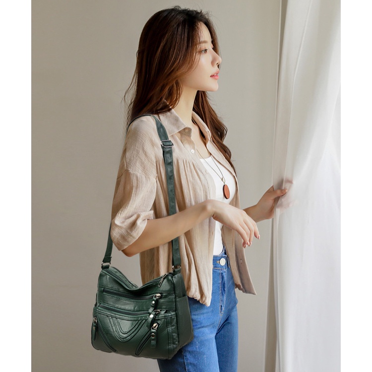 Túi Đeo Chéo Da Pu Phong Cách Hàn Quốc Beg Tangan Wanita Murah Beg Silang Perempuan Cho Nữ