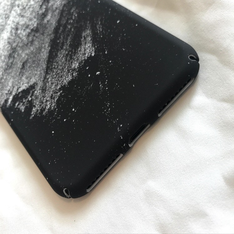 Ốp lưng điện thoại nhựa cứng iPhone X XS XR XSMAX 11PRO 11PROMAX hình cát trắng đen