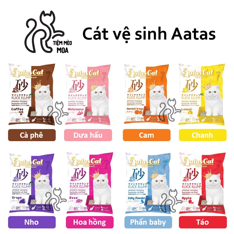 Cát vệ sinh Aatas - Cát mèo đất sét - Tiệm Mèo Moa
