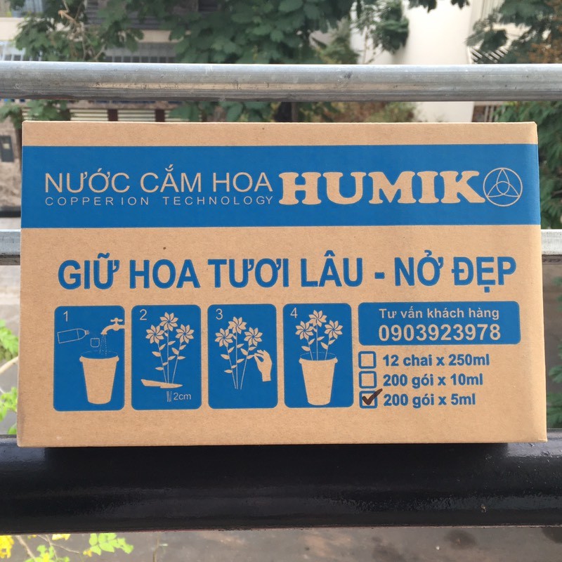 NƯỚC CẮM HOA HUMIK HỘP 200 GÓI 5ml