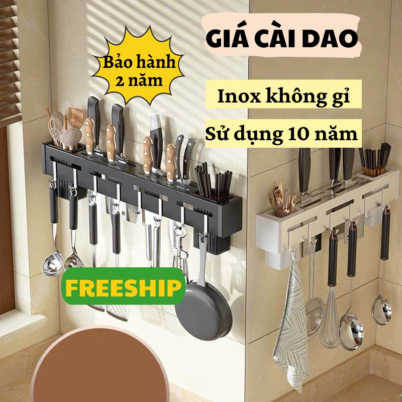 Giá Cài Dao Giá Treo Đồ Nhà Bếp Inox Đa Năng Gắn Tường NỘI THẤT PHÒNG TẮM AKI