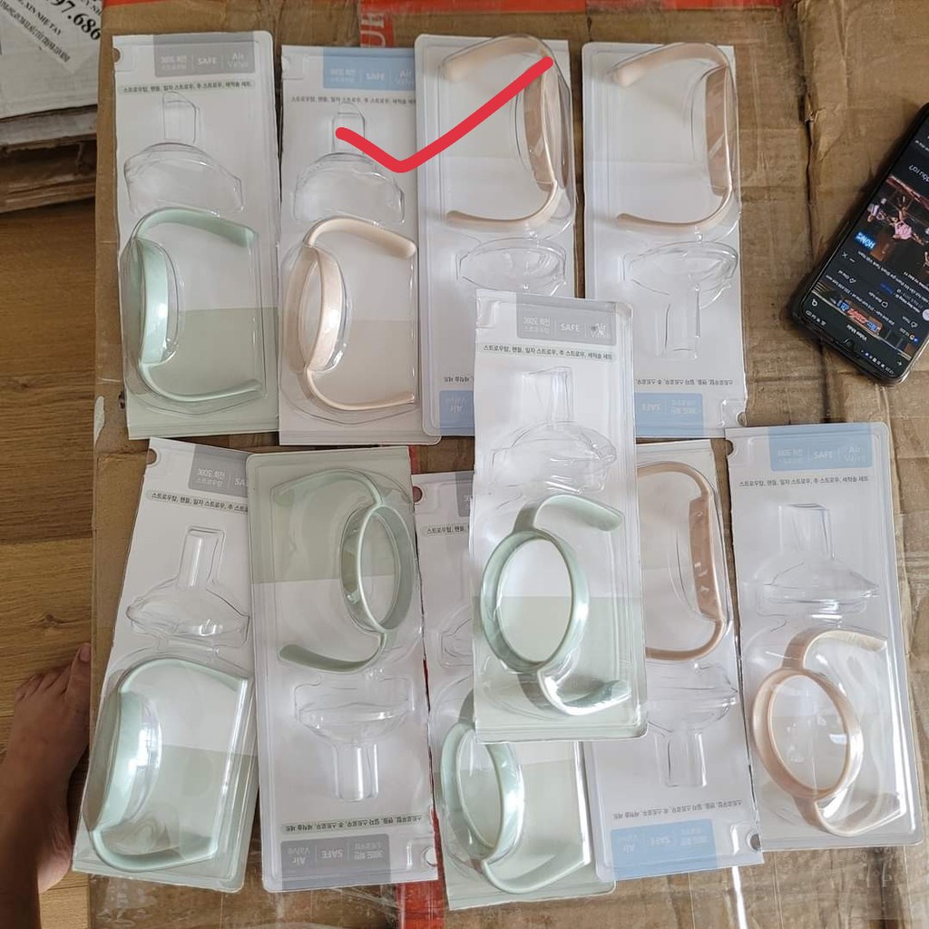 Tách lẻ- Tay cầm moyuum/ ống hút bình sữa Moyuum chính hãng Hàn Quốc. Bộ tay cầm ống hút moyuum