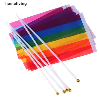 Homeliving set 5 lá cờ vẫy cầm tay màu cầu vồng cho lễ hội hòa bình lgbt