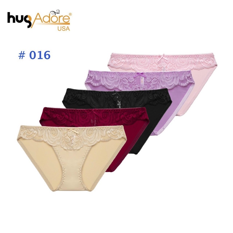 QUẦN LÓT NỮ THUN LẠNH PHỐI REN HUGADORE 016