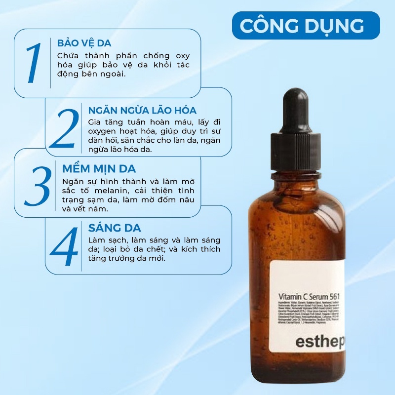 Serum Trắng Da - Tinh Chất Chống Lão Hóa Vitamin C Serum 561 Esthemax Hàn Quốc 100ml
