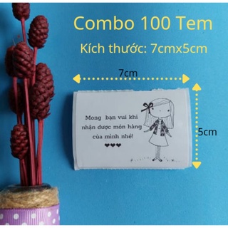 100 tem dán cảm ơn khách hàng 1 kích thước 7x5cm