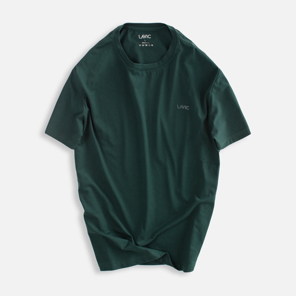 Áo thun cổ tròn nam logo LAVIC vải thun cotton mát, mịn LV2010