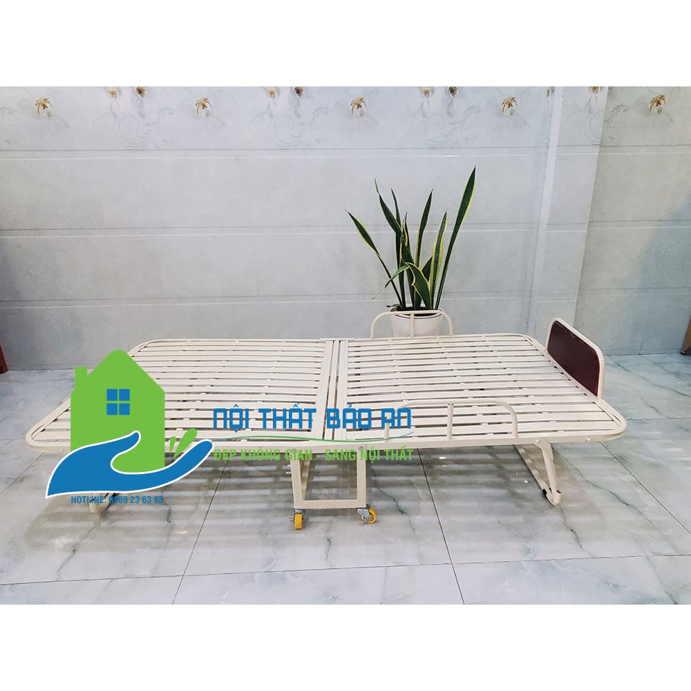 Giường sắt xếp di động mẫu mới kích thước 1mx2m và 1m2x2m