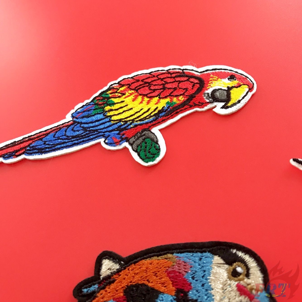 ☸ Animals：Birds - Parrot / Magpie / Alcedo Atthis Patch ☸ 1Pc Diy Sew on Iron on Badges Patches