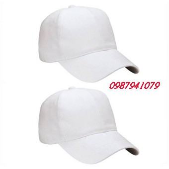 Mũ lưỡi trai trắng trơn