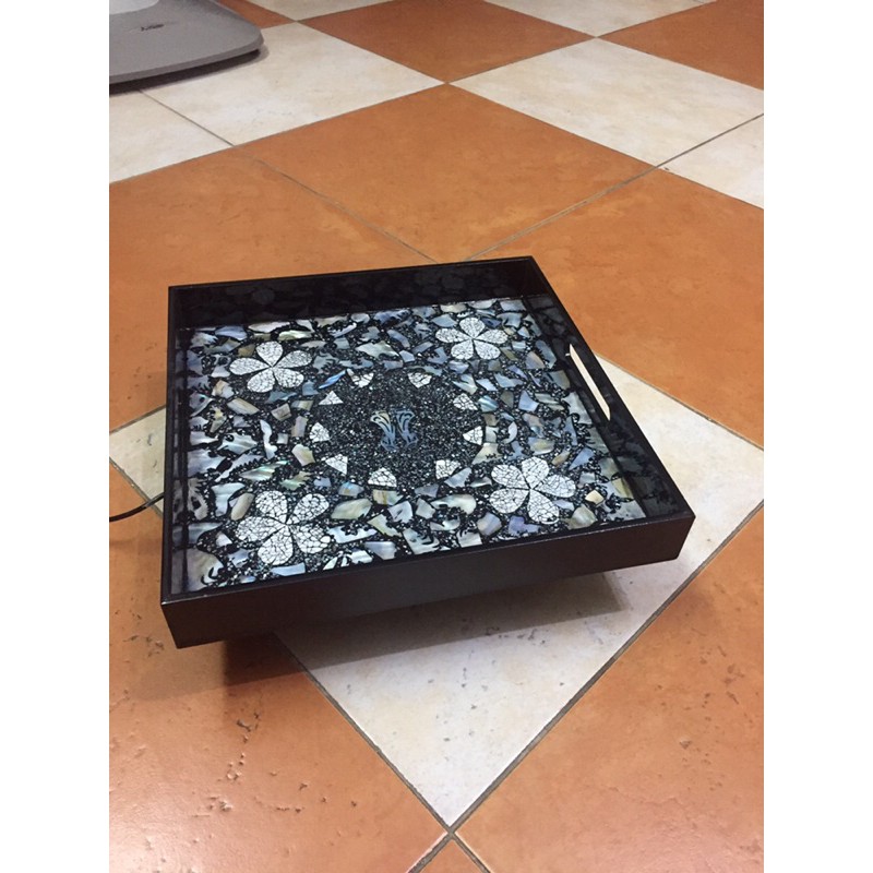 Khay gỗ sơn mài khảm trai, khảm trứng  27, 29,5, 32cm