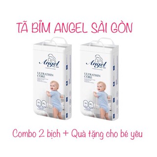Combo 2 bịch tã quần angel bao bì trắng đủ size m40/l38/xl36/xxl34