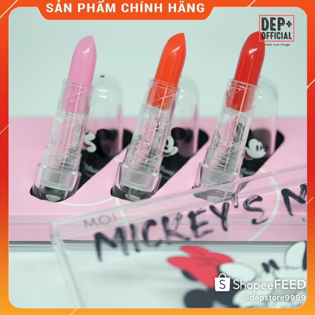 [MUA 1 TẶNG 1] Set 3 Son Dưỡng Có Màu bao gồm cả túi MICKEY [Chính hãng 100%] | BigBuy360 - bigbuy360.vn