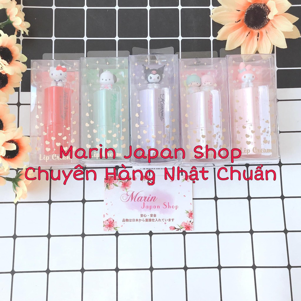 Son dưỡng ẩm bản siêu cute Lip Cream của Hello Kitty và My Melody, Kuromi , Pochacco , Little Twin Stars Sanrio