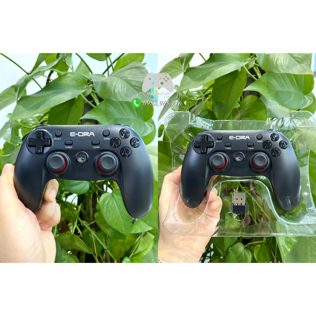 Tay Cầm Chơi Game E-dra EGP7601 Wireless Không Dây Chính Hãng cho PC / Laptop / Mobile Tối Ưu FO4 / FIFA / PC, Laptop