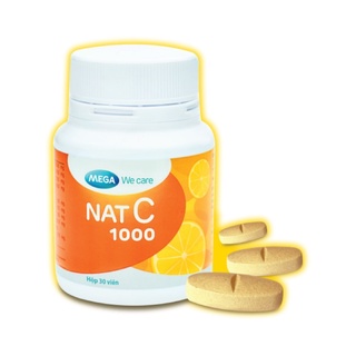 NAT C 1000 – VIÊN UỐNG VITAMIN C  HỖ TRỢ TĂNG ĐỀ KHÁNG - GIẢM NGUY CƠ CẢM CÚM, CẢM LẠNH - 30 viên