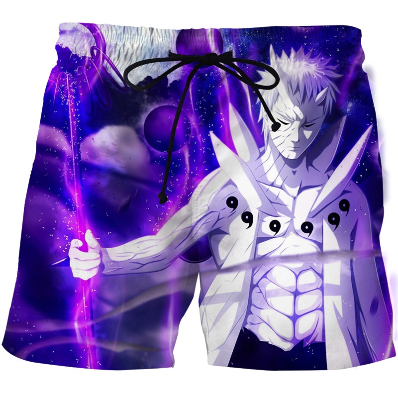 Quần Short Nam Họa Tiết Akatsuki 3D Thời Trang