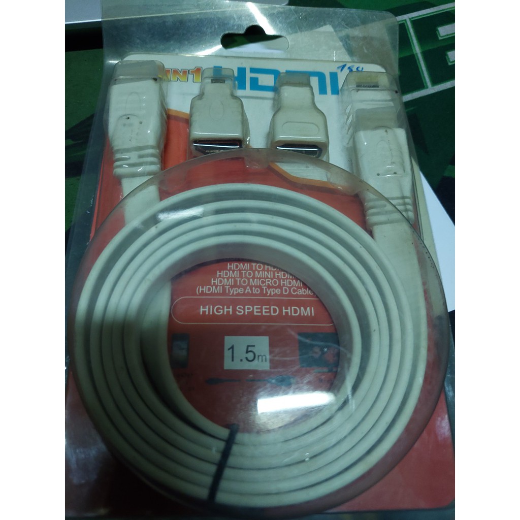 HDMI CABLE 1,5m 3 IN 1