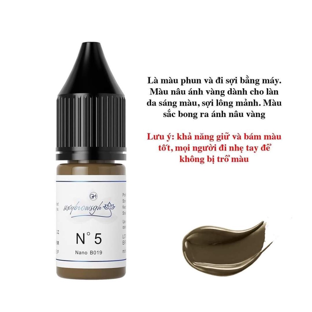 Mực Phun Xăm Kéo Sợi GH, Chai GH