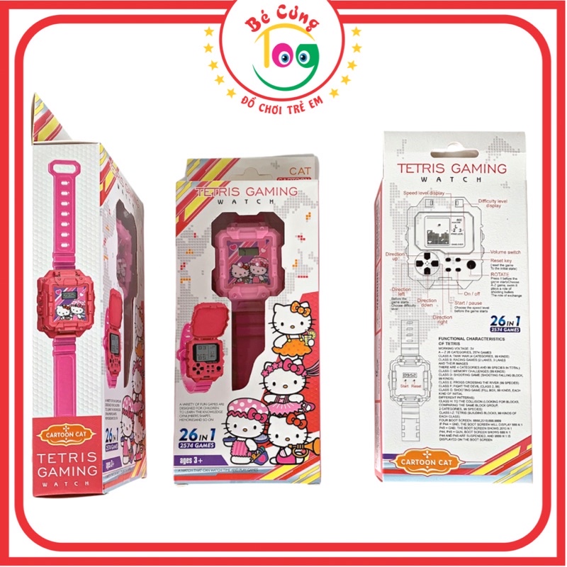 Đồ Chơi Đồng Hồ Đa Năng Vừa Xem Giờ Vừa Chơi Game Tetris Dành Cho Bé