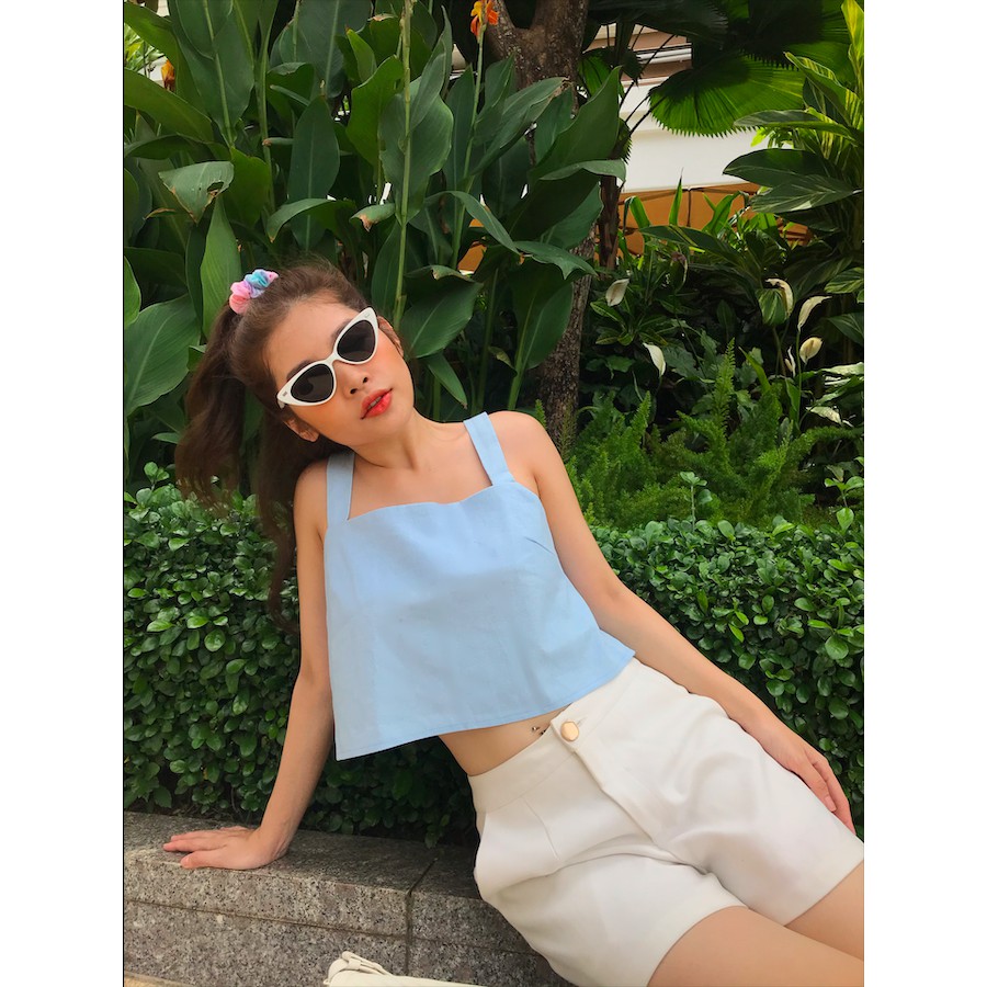 SEA TOP (Linen croptop)