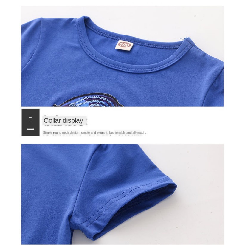 Áo Thun Tay Ngắn In Hình Siêu Anh Hùng Có Đèn LED Dành Cho Bé Trai Và Bé Gái 1-8 Tuổi