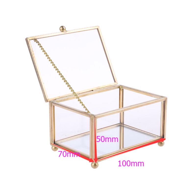 Hộp thủy tinh trong suốt đựng nhẫn cưới tiện lợi chất lượng cao