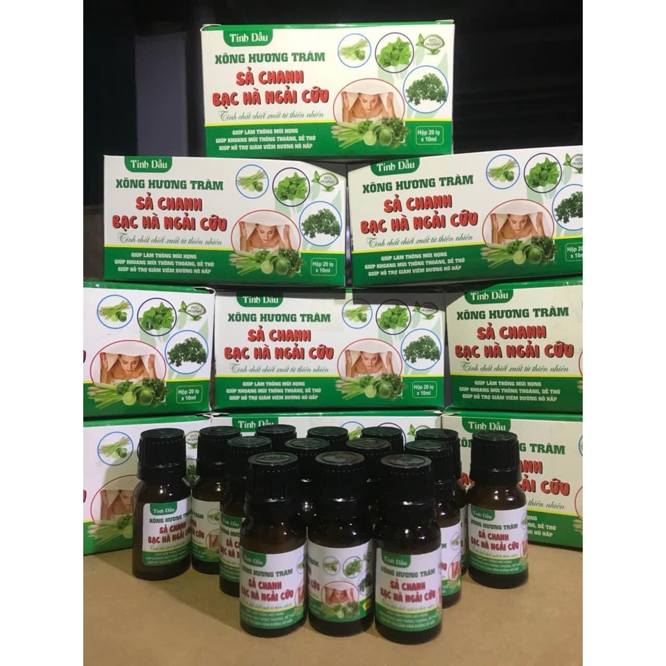 Tinh dầu xông hương tràm SẢ CHANH , BẠC HÀ, NGẢI CỨU (10ml)
