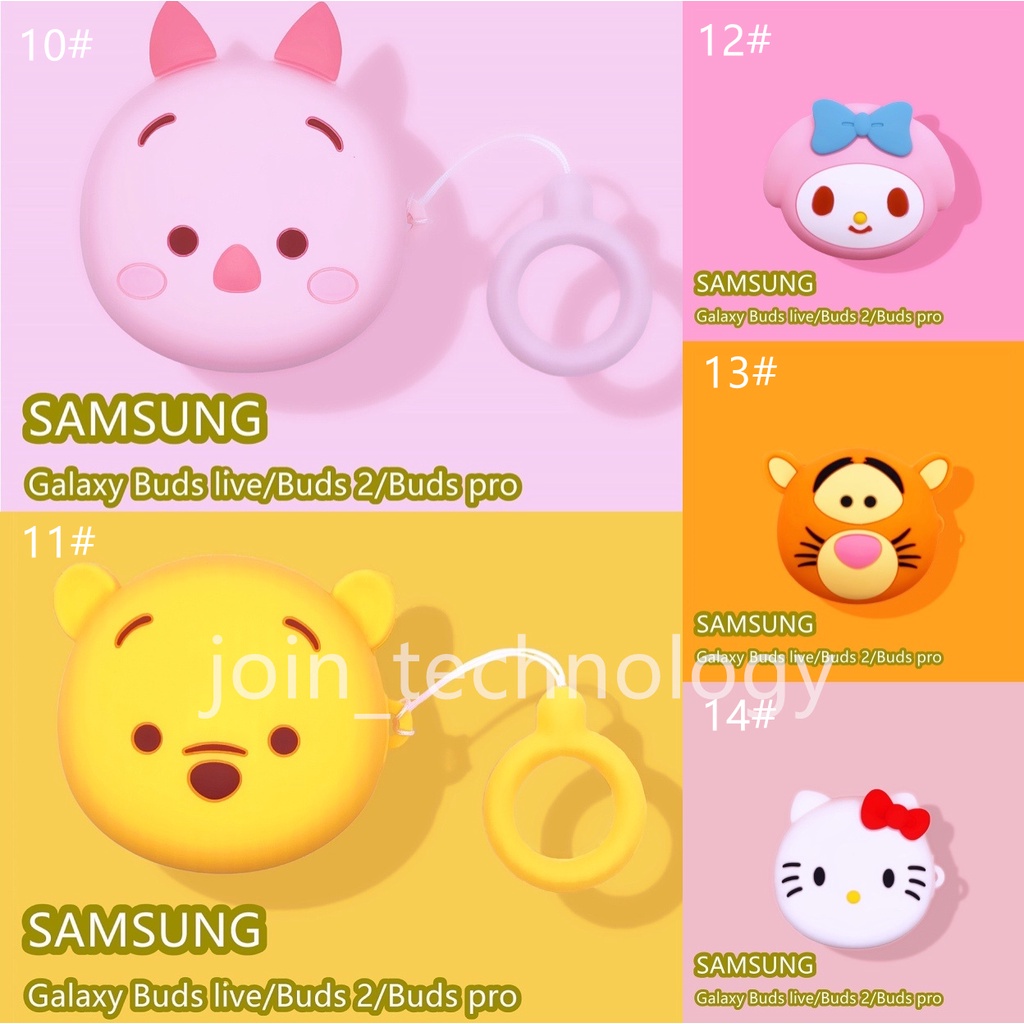 SAMSUNG Vỏ bảo vệ hộp sạc Tai nghe không dây Galaxy Buds Live/Buds Pro/Buds 2 bằng silicon mềm hình anime