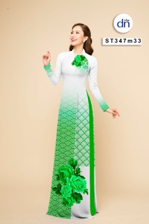 Vải áo dài hoa hồng