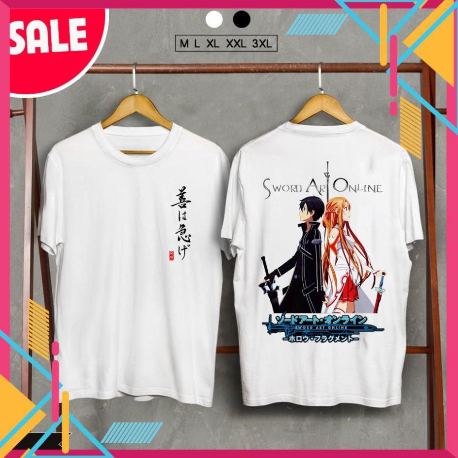 🔥Mẫu SALE🔥 Áo phông unisex | áo kirito asuna cực ngầu giá tận xưởng