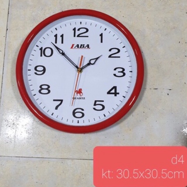 Đồng Hồ D4 KT20x20cm Tròn Treo Tường Nhựa