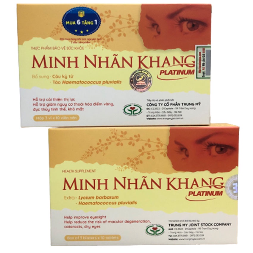 Minh Nhãn Khang Platinum 30v - Giảm nguy cơ đục thủy tinh thể - Cvspharmacy