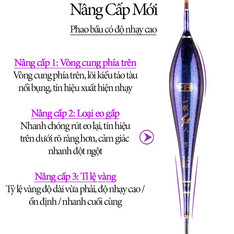 Phao Câu Đài Săn Hàng Phát Lộc Y-009 chất liệu cao cấp tăm to truyền tín hiệu nhanh nhạy HR - Đồ Câu Đại Tín