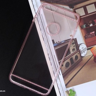 Ốp viền kim loại đính kim cương iPhone 6 plus