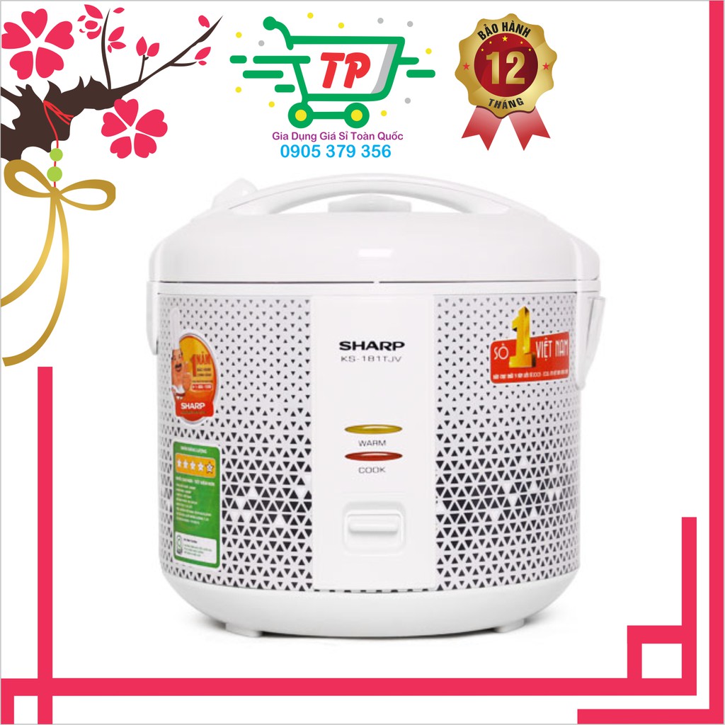 Nồi cơm điện 1.8 lít KS-181TJV ( nắp gài 1.8)