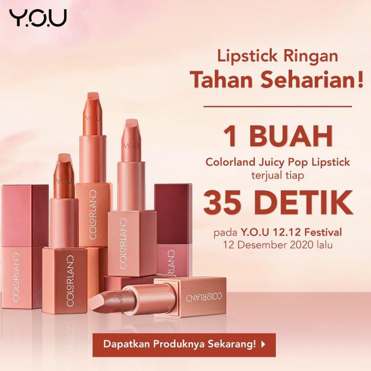 (Hàng Mới Về) Son Môi Lâu Trôi Lên Màu Chuẩn 8 Giờ Thương Hiệu You Colorland - Juicy Pop | BigBuy360 - bigbuy360.vn