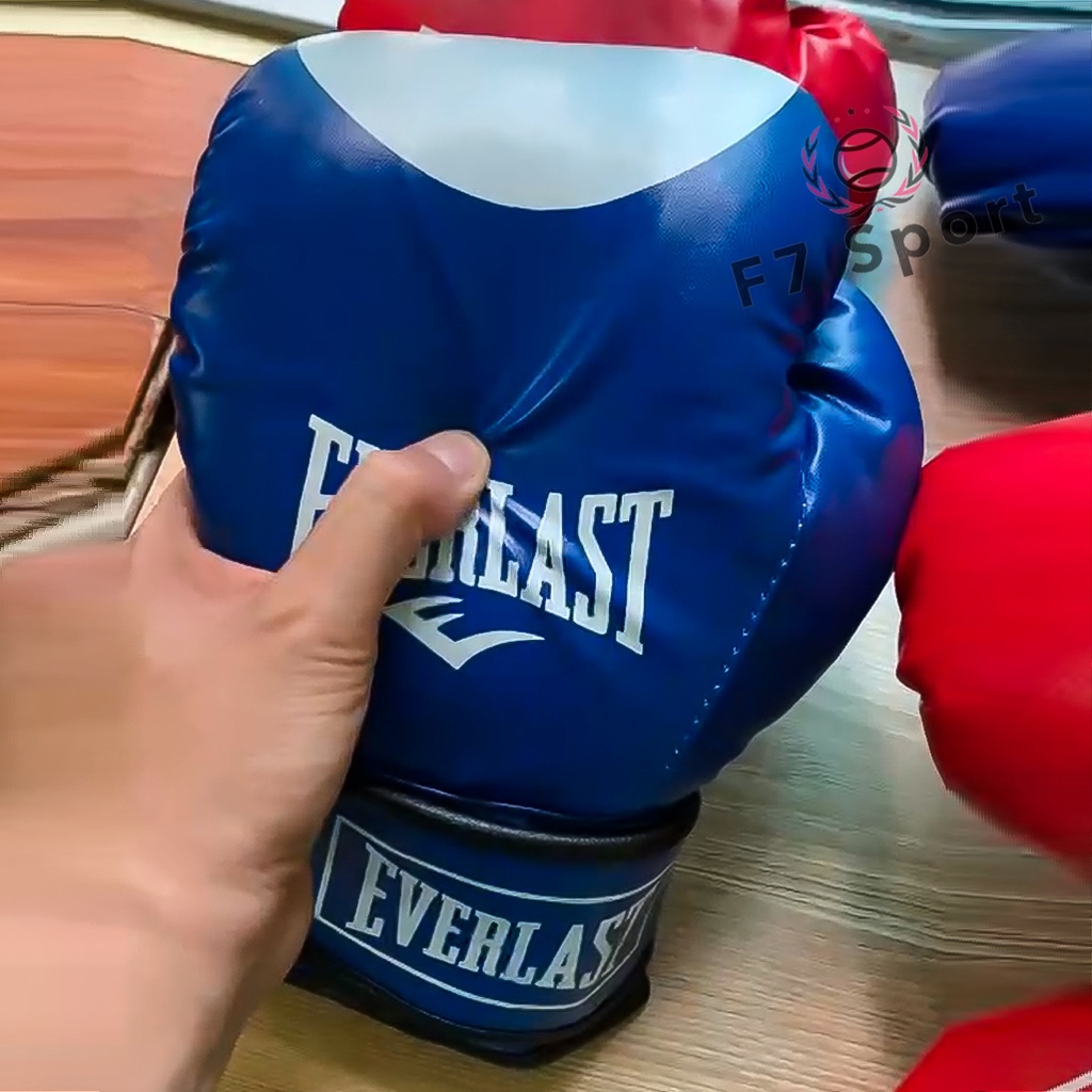 Găng tay boxing người lớn everlast , Bao tay đấm bốc giả da cao cấp thiết kế tối ưu về kích cỡ (sezi đại) F7 Sport